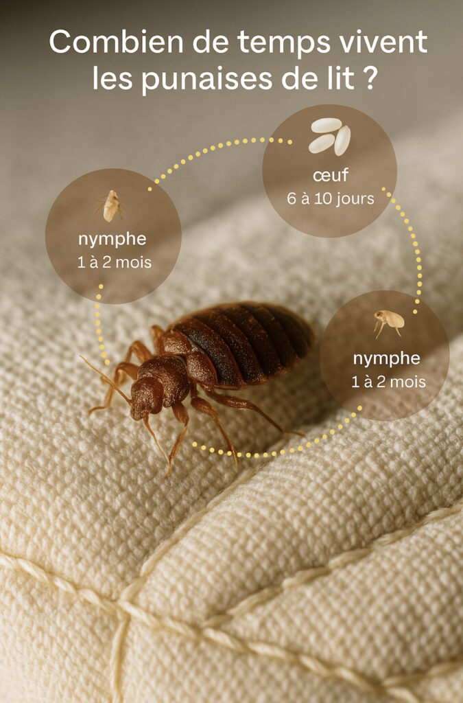combien de temps vivent les punaises de lit