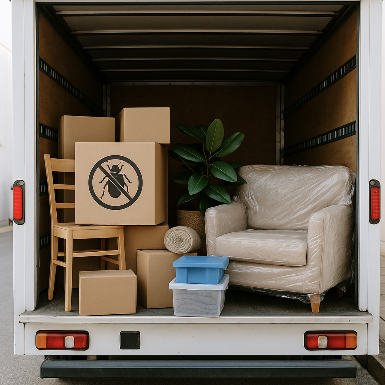 punaises de lit camion de déménagement