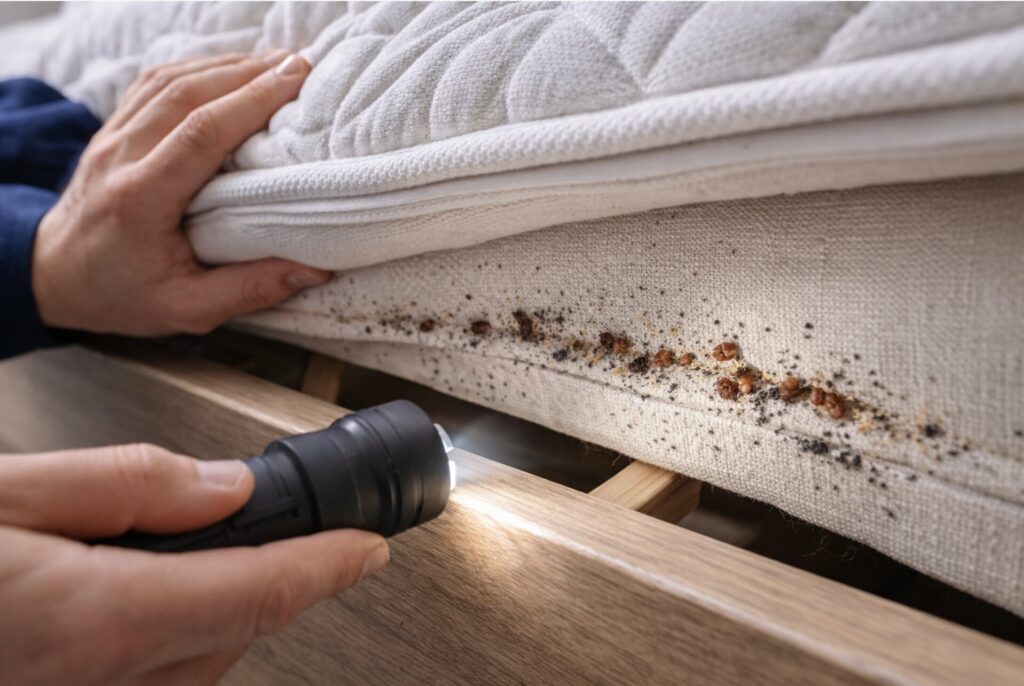 Signes d'une infestation de punaises de lit