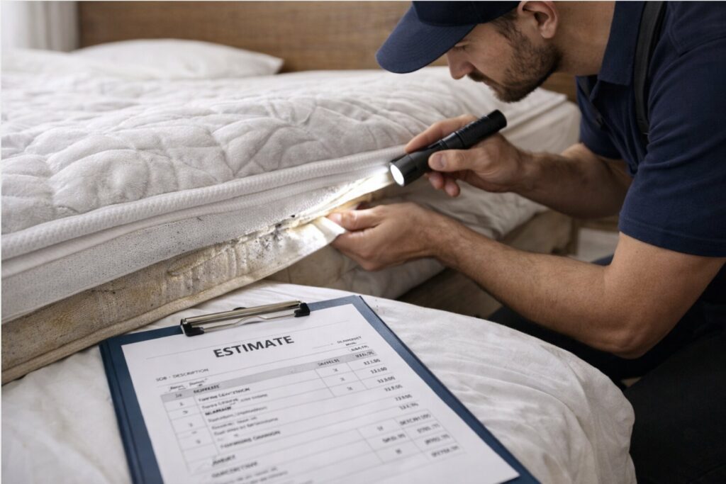 Prix moyen d'une intervention professionnelle contre les punaises de lit