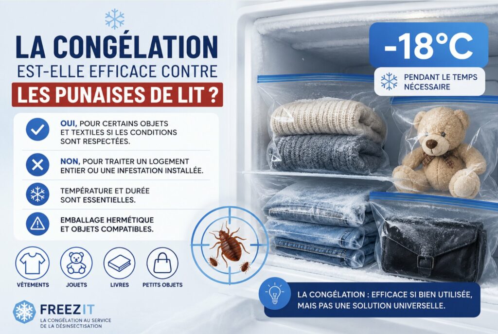 La congélation est-elle une méthode efficace contre les punaises de lit