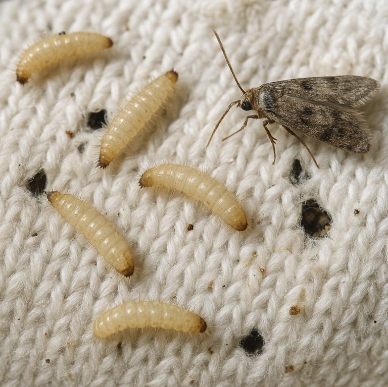 larves de mites vestimentaires