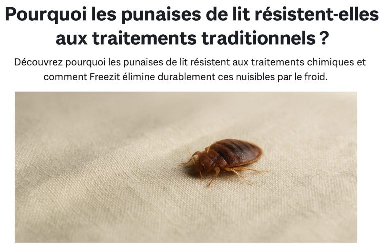 Pourquoi les punaises de lit résistent-elles aux traitements traditionnels ?