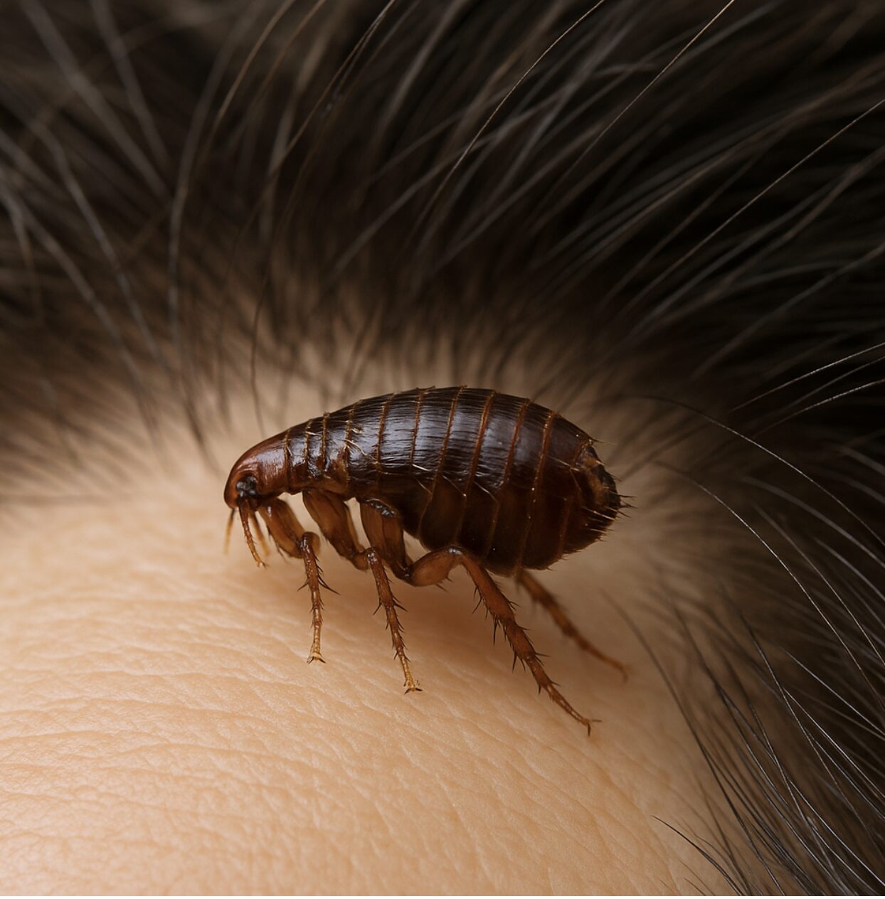 Est-ce que les puces vont dans les cheveux