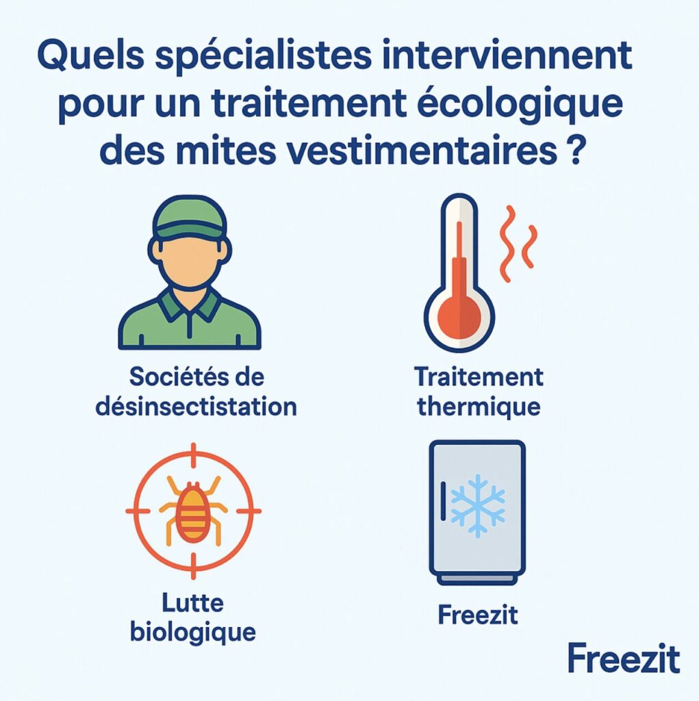 Quels spécialistes interviennent pour un traitement écologique des mites vestimentaires