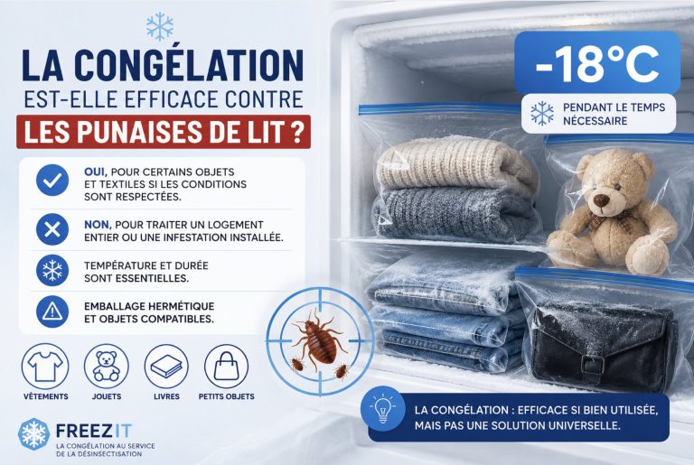 La congélation est-elle une méthode efficace contre les punaises de lit